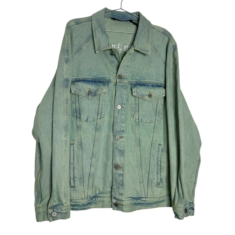 NEW‎ Palm Angels Men's Denim Overdye Jacket